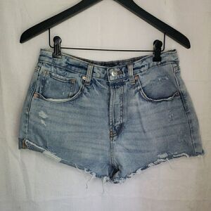 Wild Fable Size 8 Denim Distressed Cut-off Jean Shorts Super High Rise Y2K 90s